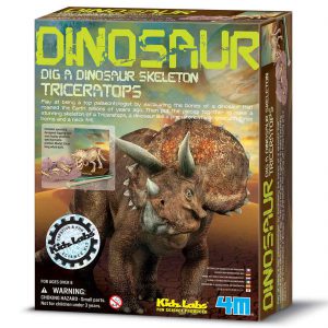 חפירת שלד דינוזאור Triceratops ערכת ארכאולוגיה לילדים