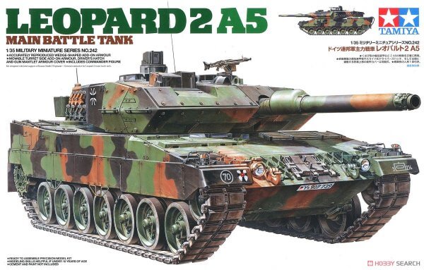 מודל הרכבה לילד טנק LEOPARD 2 A5  צבא גרמניה דגם TAMIYA 1/35
