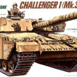 מודל הרכבה לילד טנק CHALLENGER 1 צבא בריטניה דגם TAMIYA 1/35