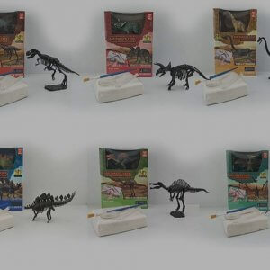 שלישיית דגמי דינוזאורים + שלד – ערכת חפירה
